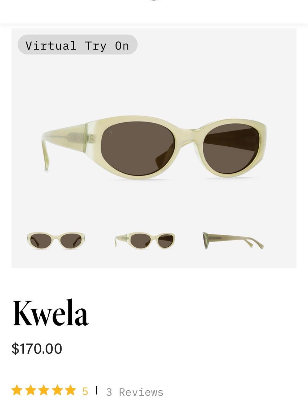 RAEN Kwela Pale Green Frame Sunglasses with Brown Lenses